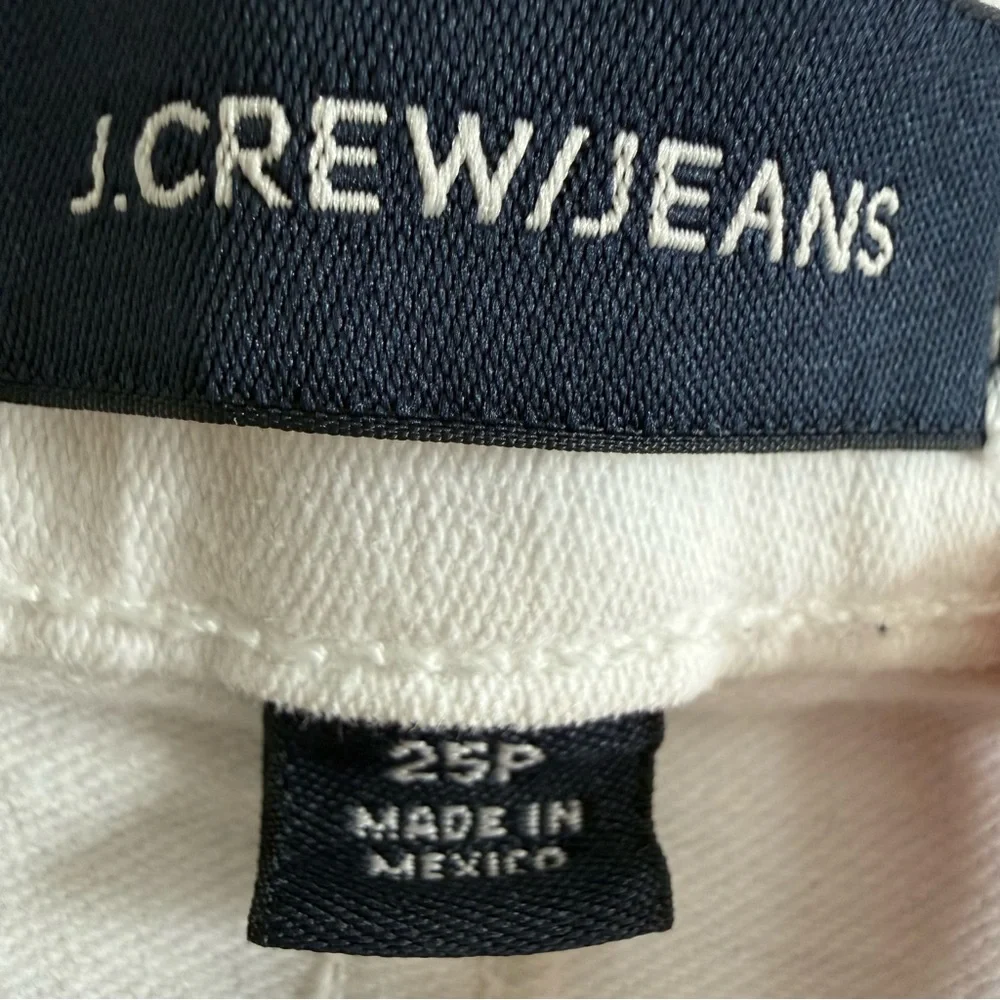 J. Crew White Skinny High-Rise 9”Toithpick Jeans Women size 25 P